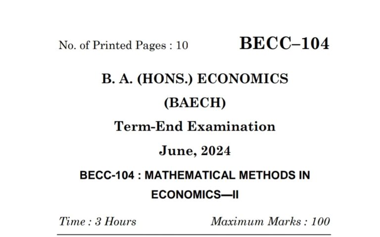 Most Important Concepts In BECC-104 For TEE Prep