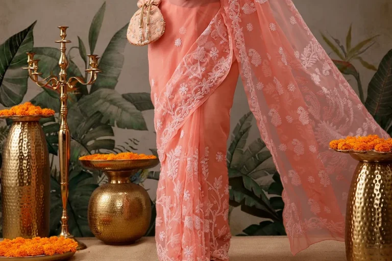 Chikankari Saree (Uttar Pradesh)