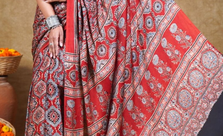 The Ajrakh Saree Of Gujarat