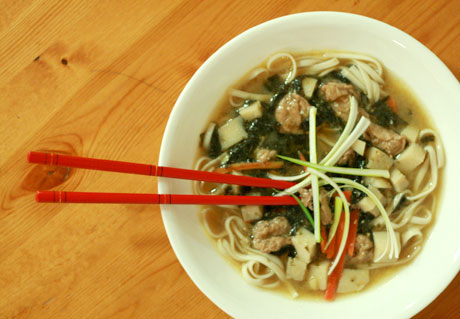 Vegetarian Udon Noodle Soup